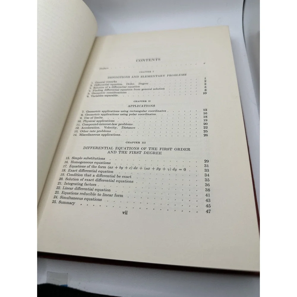 Elementary Differential Equations Lyman‎ M. Kells Fourth Edition 1954 Math Book